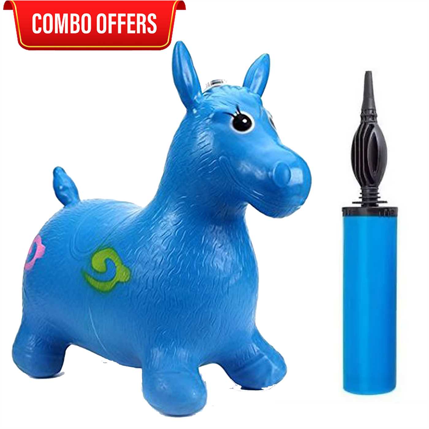 Buy Combo Offer Of Air Pump And Inflatable Space Hopper, Jumping Horse,  Ride-on Bouncy Animal, Horse For Baby in Nepal at 